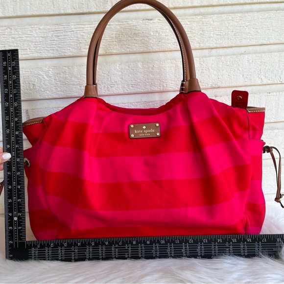 KATE SPADE Nylon Stripe Summer XL Tote Shoulder Bag Diaper Bag - Picture 11 of 14